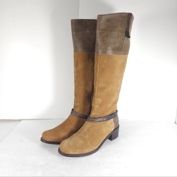 Matisse Nola Tall Brown Suede Riding Boots - Picture 1 of 14